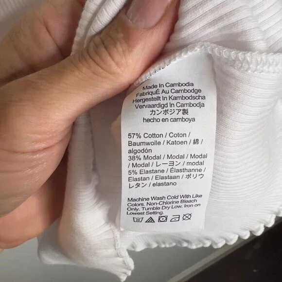 J.Crew Crewcuts Girls everyday tank top in vintage rib White Size XL CA371 - Picture 5 of 6